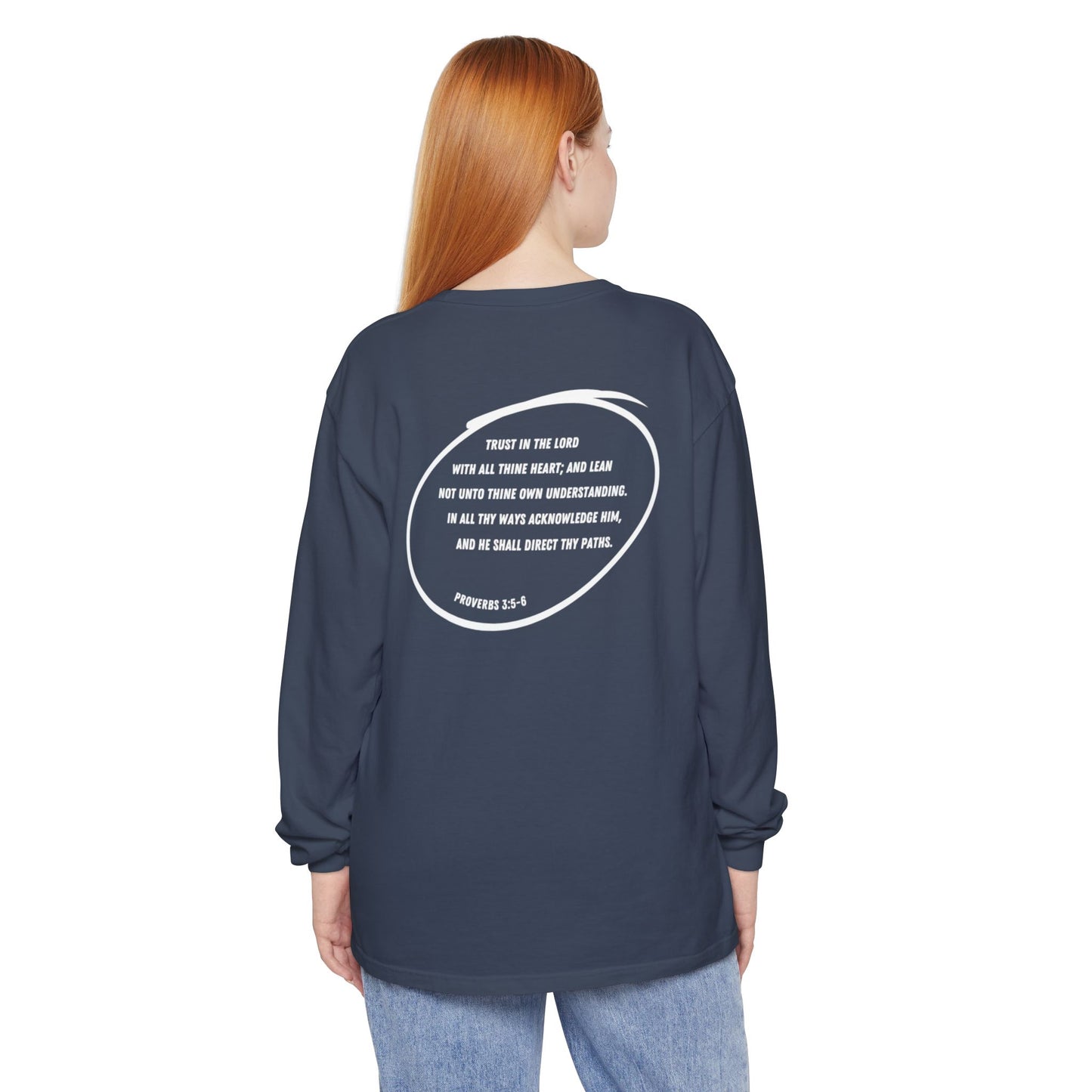 COMPASS - Proverbs 3:5-6 (long sleeve in Blue Spruce, Sandstone, or Midnight)