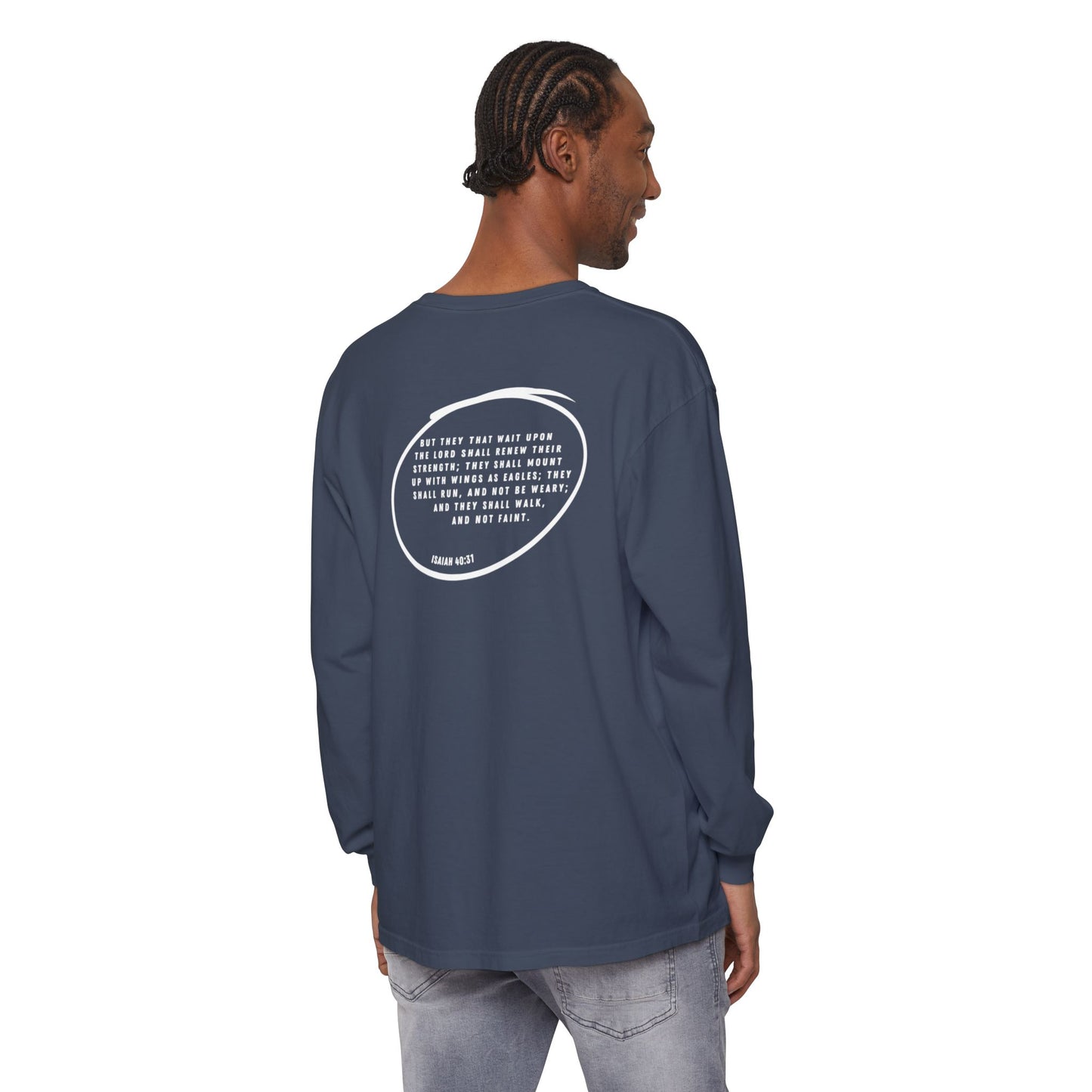 SOAR - Isaiah 40:31 (long sleeve in Blue Jean, Midnight or True Navy)