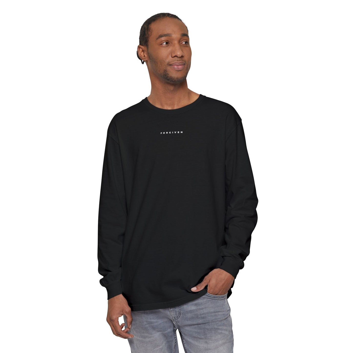 FORGIVEN - 1 Timothy 1:15 (long sleeve in Black, Berry or Midnight)