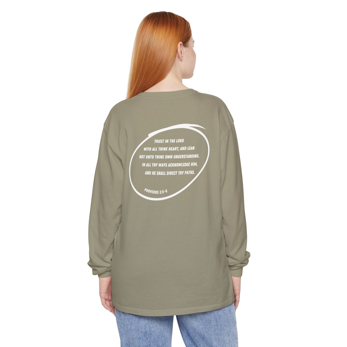 COMPASS - Proverbs 3:5-6 (long sleeve in Blue Spruce, Sandstone, or Midnight)