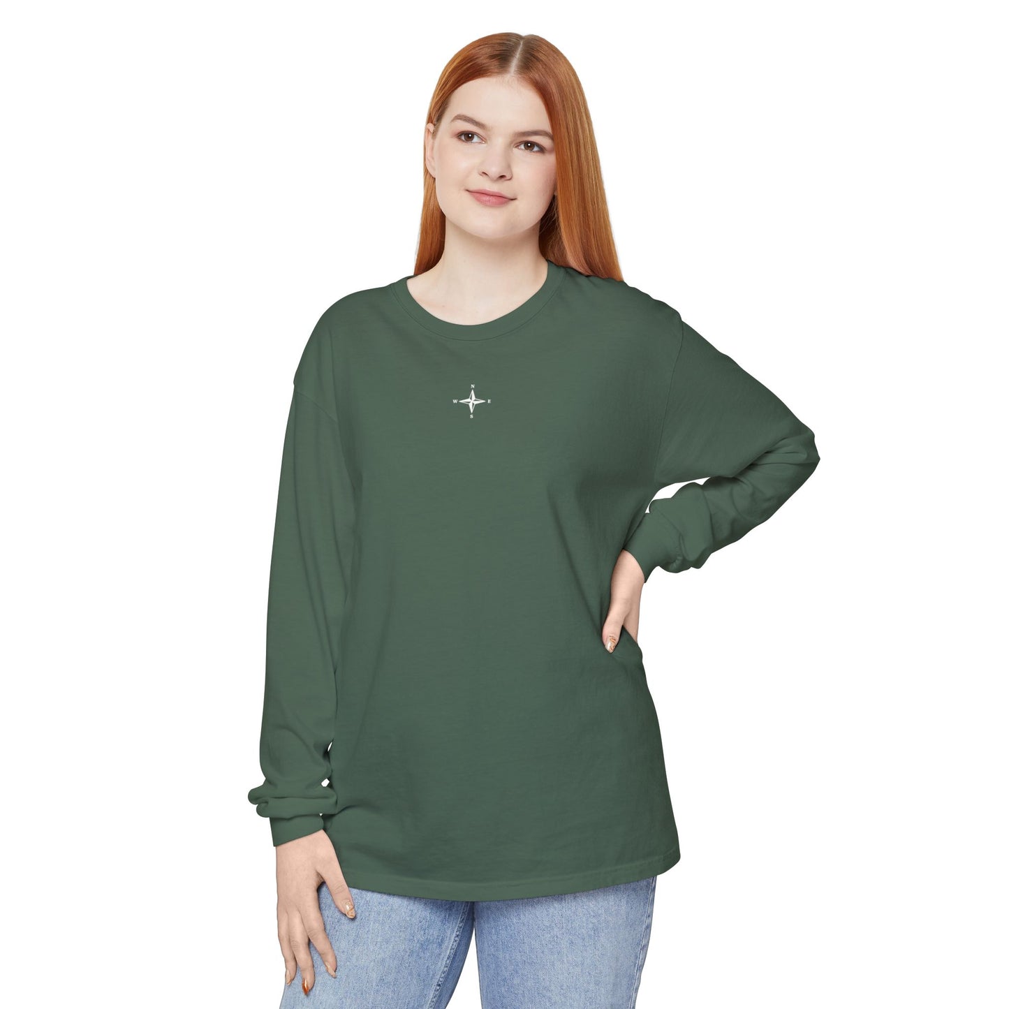 COMPASS - Proverbs 3:5-6 (long sleeve in Blue Spruce, Sandstone, or Midnight)