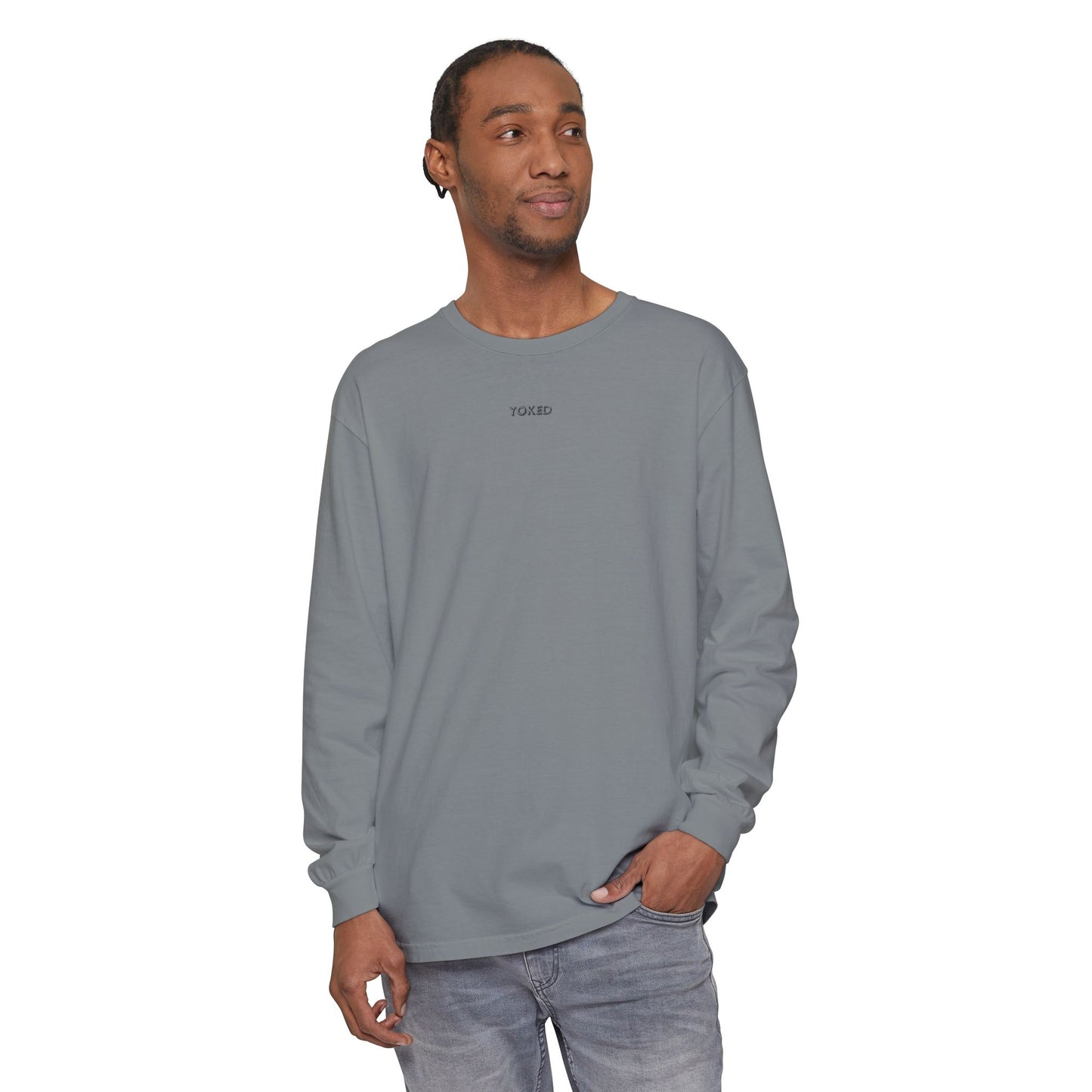 YOKED - Matthew 11:29 (long sleeve in Blue Jean, Ivory or Granite)