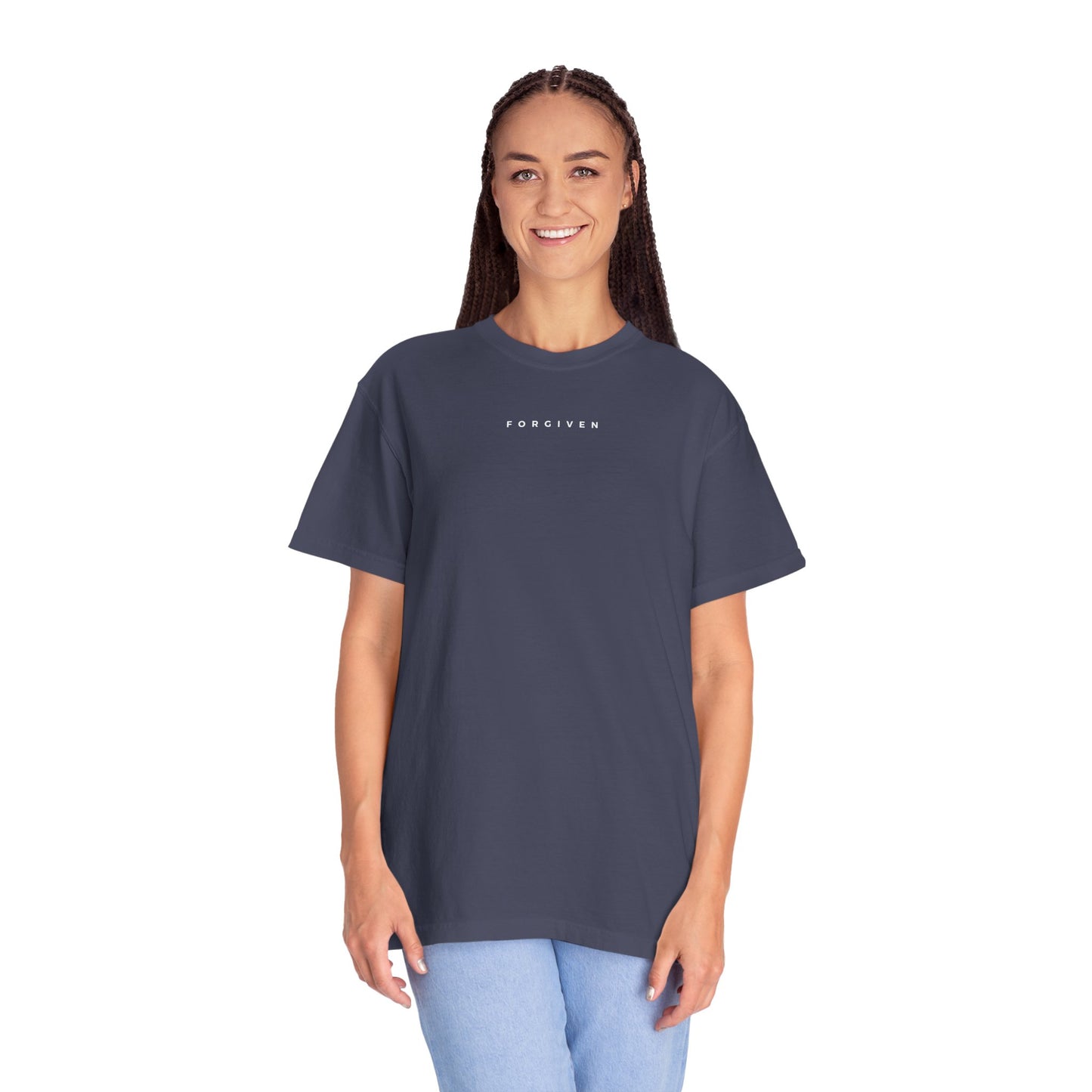 FORGIVEN - 1 Timothy 1:15 (short sleeve in Black, Berry or Denim)