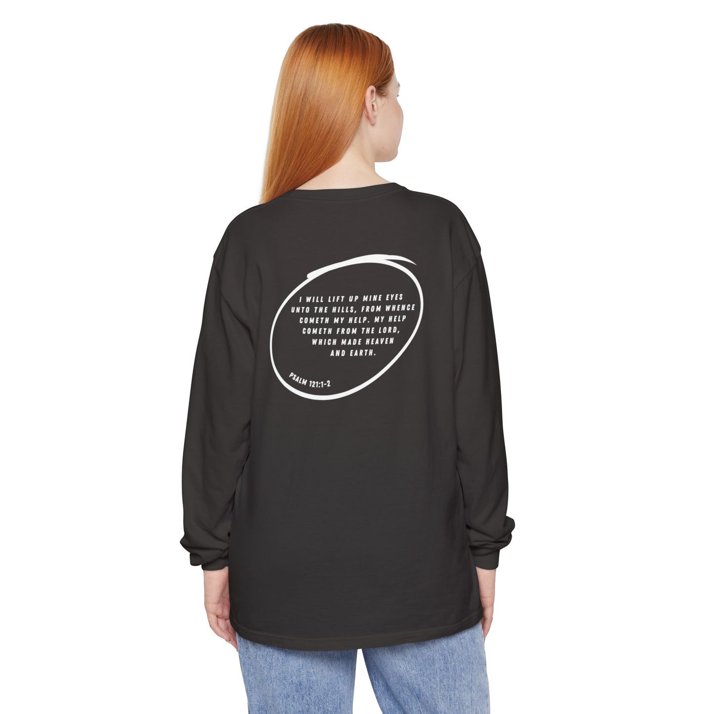 HUMBLE CONFIDENCE — Psalm 121:1-2 (long sleeve in Black, Graphite or Midnight)