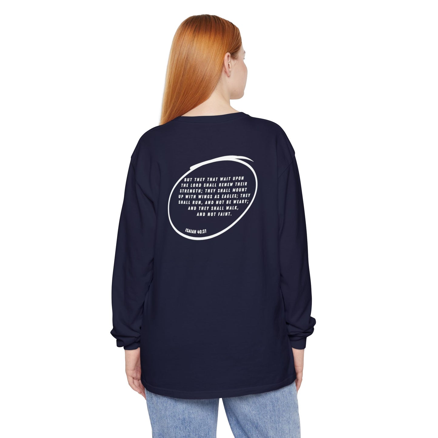 SOAR - Isaiah 40:31 (long sleeve in Blue Jean, Midnight or True Navy)