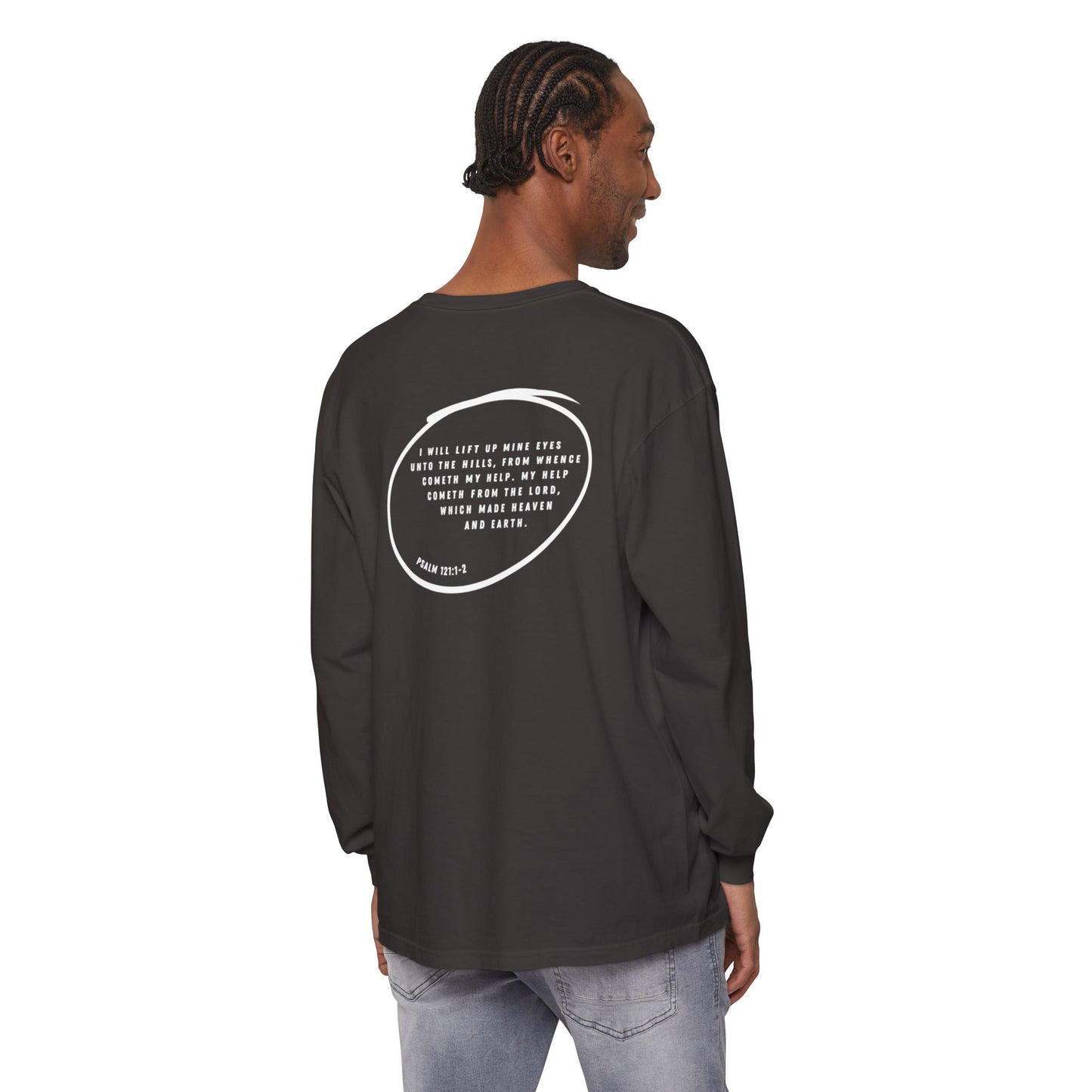 HUMBLE CONFIDENCE — Psalm 121:1-2 (long sleeve in Black, Graphite or Midnight)
