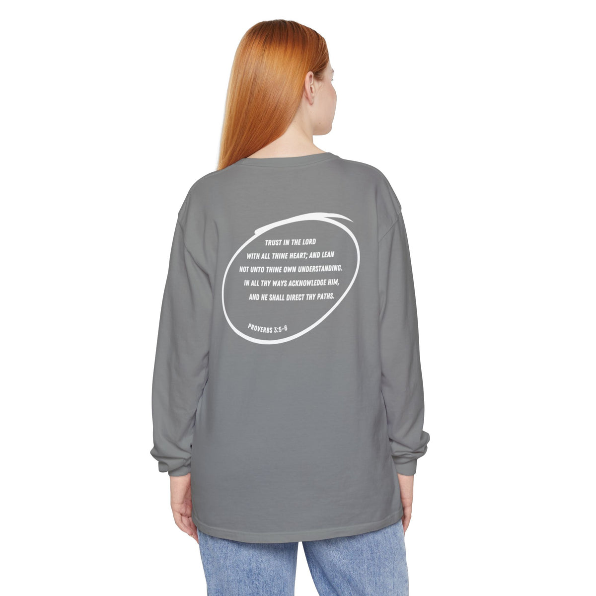 COMPASS - Proverbs 3:5-6 (long sleeve in Midnight, Grey or Black)