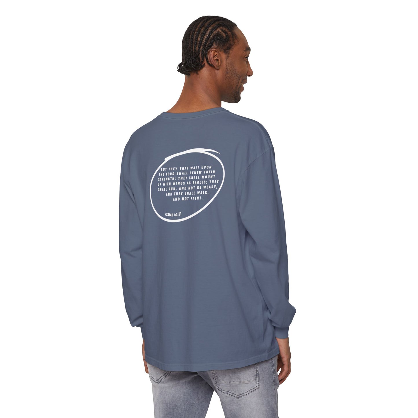 SOAR - Isaiah 40:31 (long sleeve in Blue Jean, Midnight or True Navy)