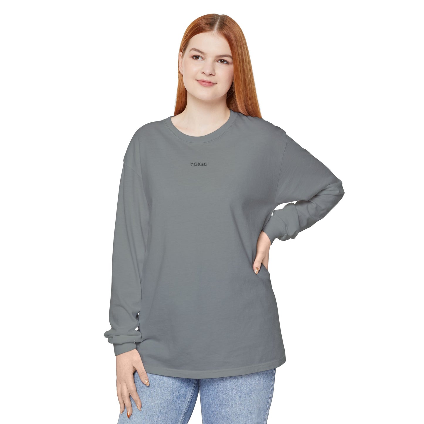 YOKED - Matthew 11:29 (long sleeve in Blue Jean, Ivory or Granite)