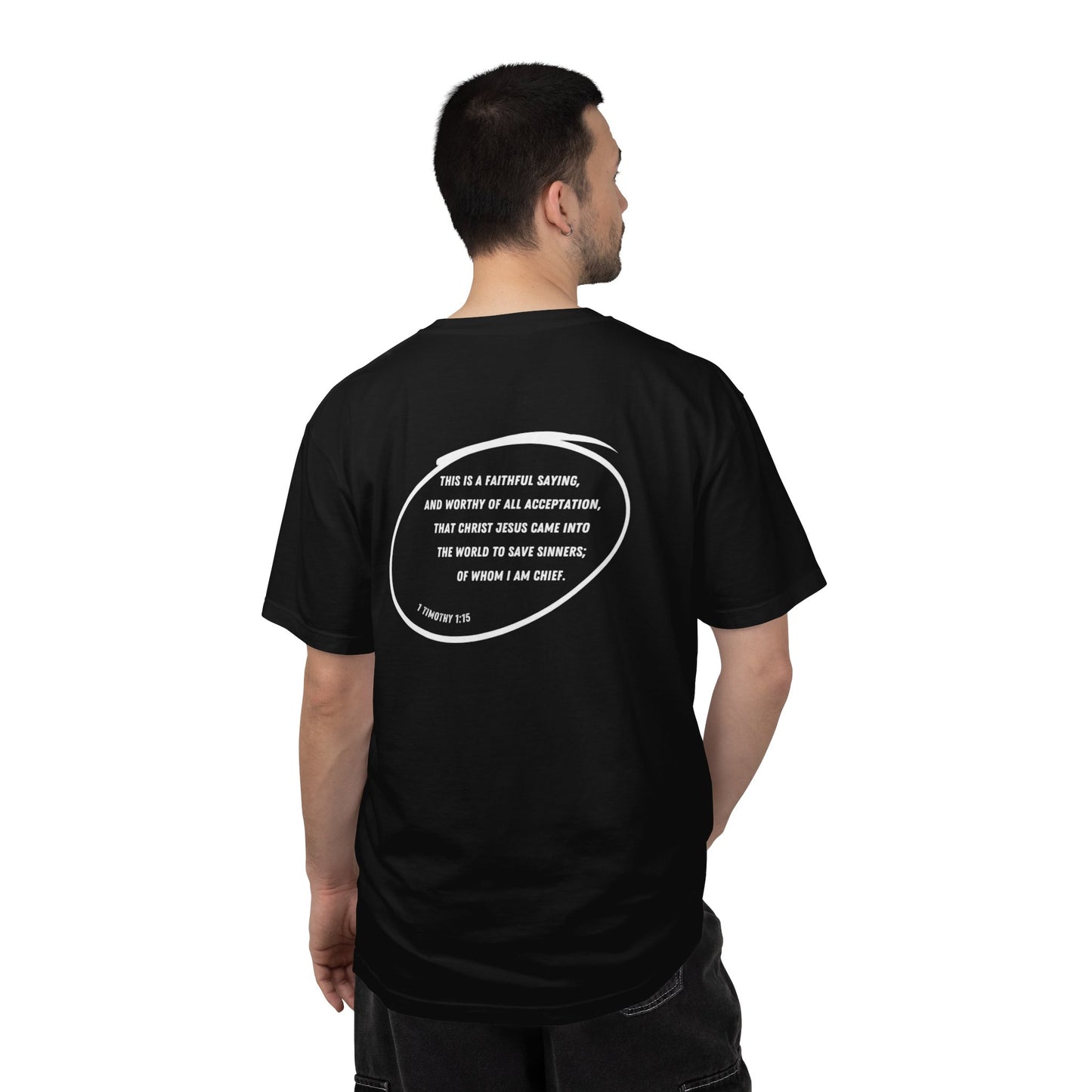 FORGIVEN - 1 Timothy 1:15 (short sleeve in Black, Berry or Denim)