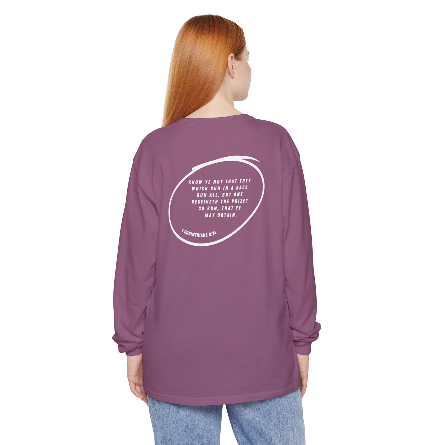 RUN - 2 Corinthians 5:7 (long sleeve in Black, Berry or Midnight)