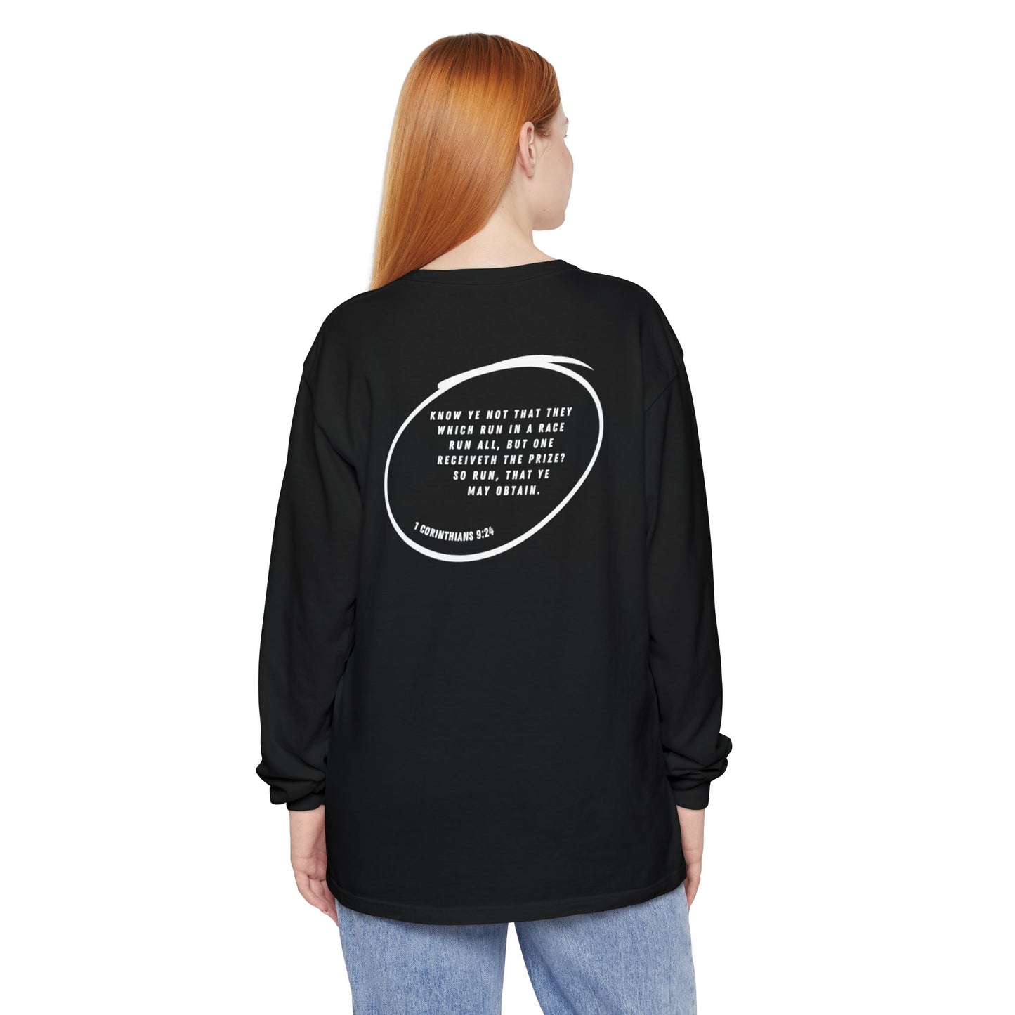 RUN - 2 Corinthians 5:7 (long sleeve in Black, Berry or Midnight)