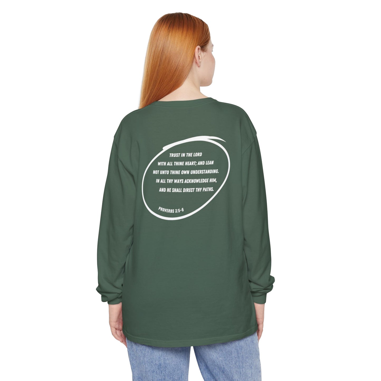 COMPASS - Proverbs 3:5-6 (long sleeve in Blue Spruce, Sandstone, or Midnight)