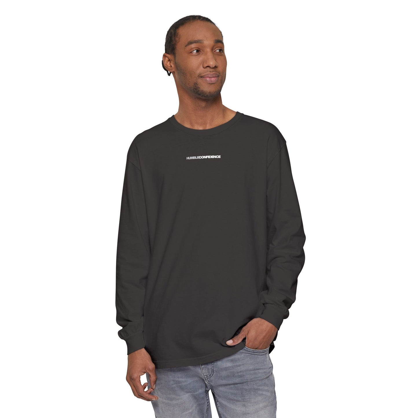 HUMBLE CONFIDENCE — Psalm 121:1-2 (long sleeve in Black, Graphite or Midnight)