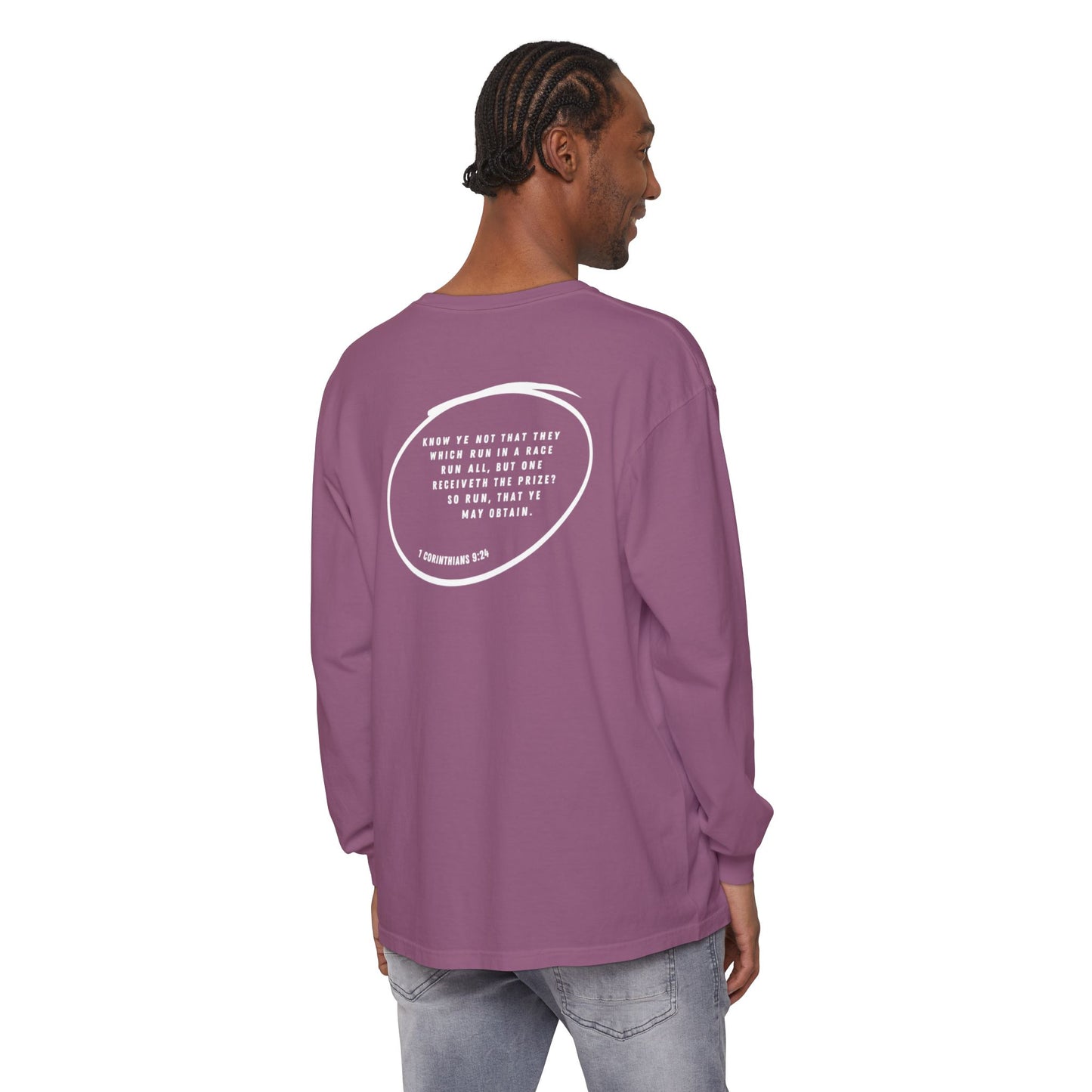 RUN - 2 Corinthians 5:7 (long sleeve in Black, Berry or Midnight)