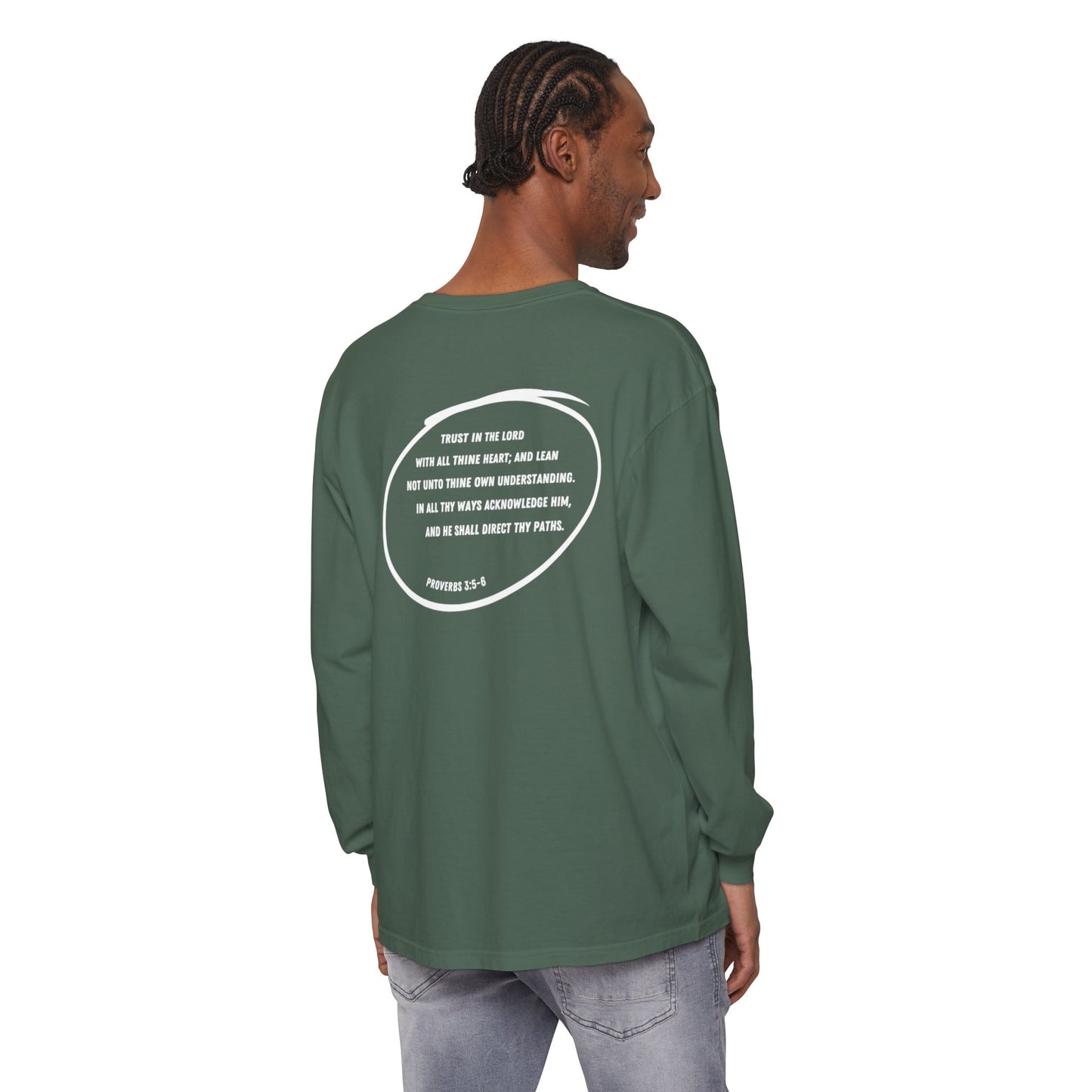 COMPASS - Proverbs 3:5-6 (long sleeve in Blue Spruce, Sandstone, or Midnight)