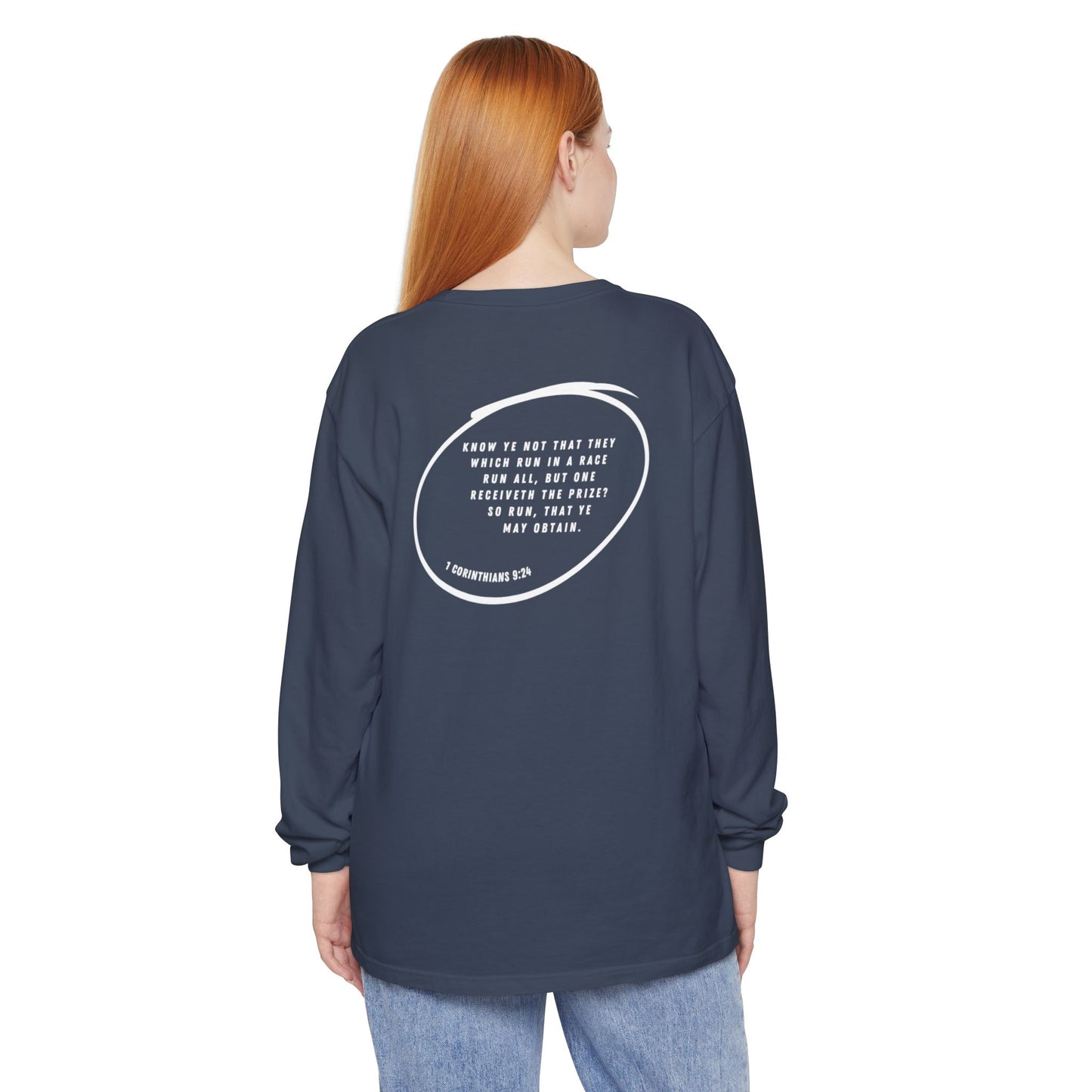 RUN - 2 Corinthians 5:7 (long sleeve in Black, Berry or Midnight)
