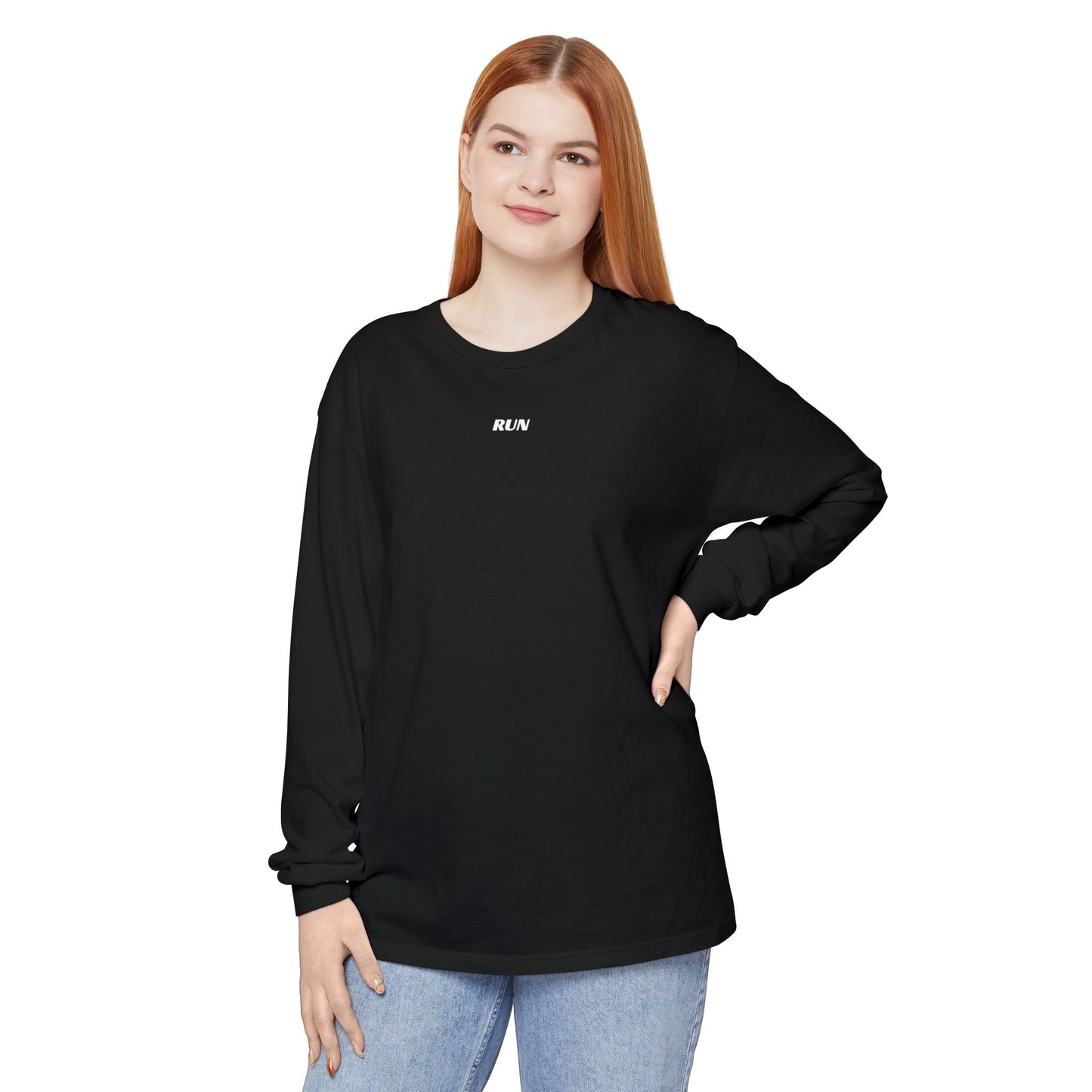 RUN - 2 Corinthians 5:7 (long sleeve in Black, Berry or Midnight)