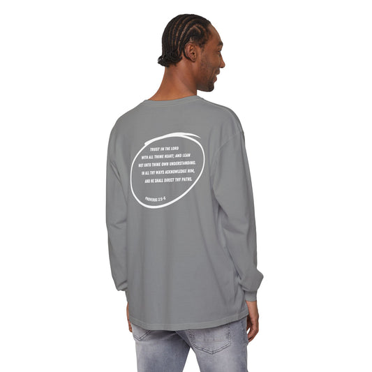 COMPASS - Proverbs 3:5-6 (long sleeve in Midnight, Grey or Black)