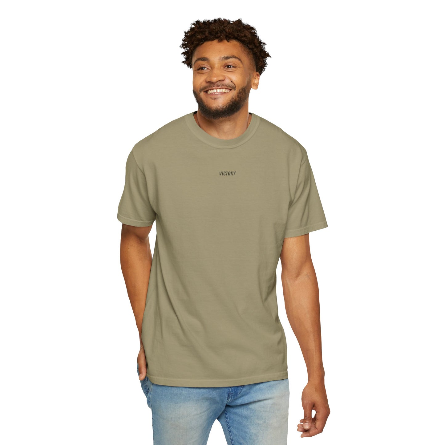 VICTORY - 1 Corinthians 15:57 (short sleeve in Washed Denim, Bay or Khaki)