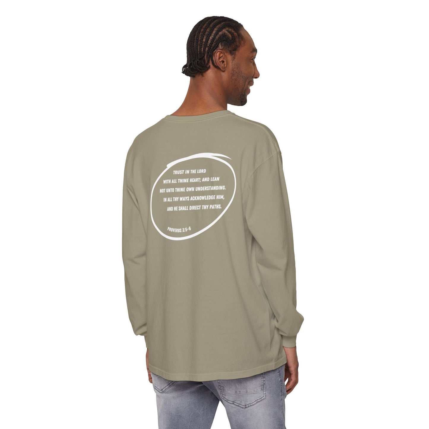 COMPASS - Proverbs 3:5-6 (long sleeve in Blue Spruce, Sandstone, or Midnight)
